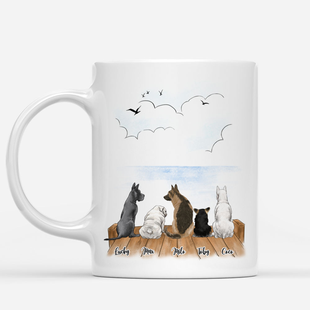 Personalized Up to 5 Dogs Mug - As Long As I Breathe You Will Be Remembered_1