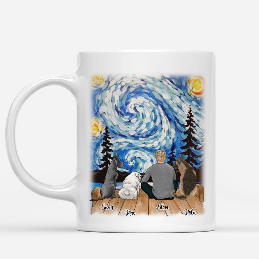 Personalized Mug - Man and Dogs - As Long As I Breathe You Will Be Remembered_1