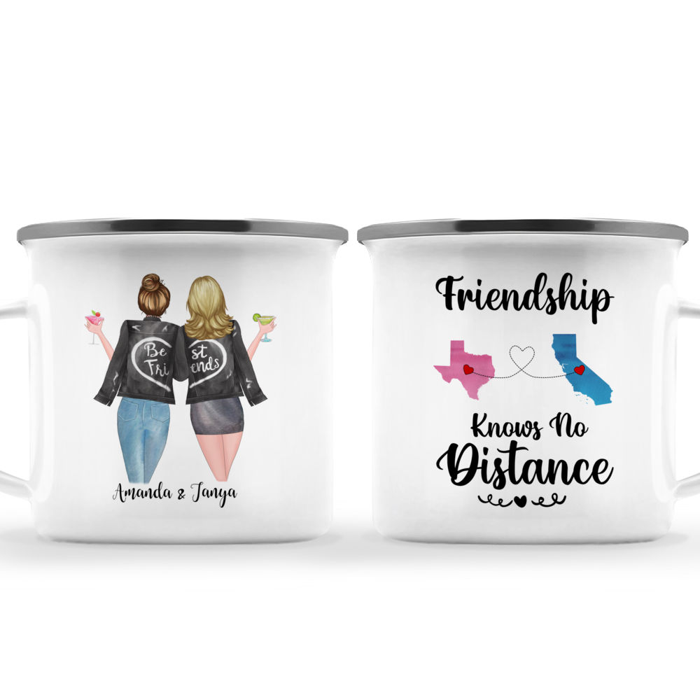 Personalized Mug - Best friends Gifts - Friendship Knows No Distance 50  States - Birthday Gifts, Christmas Gifts for