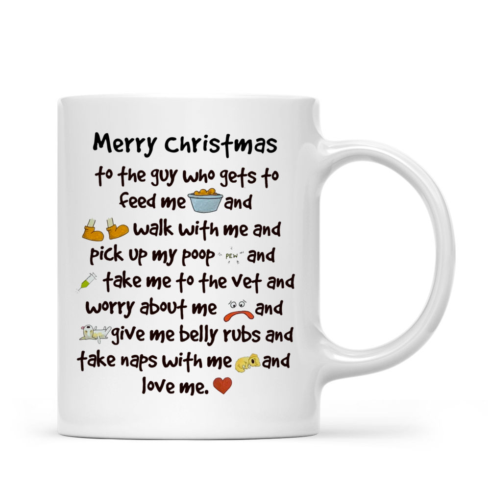 Man and Dogs - Merry christmas - Personalized Mug_2