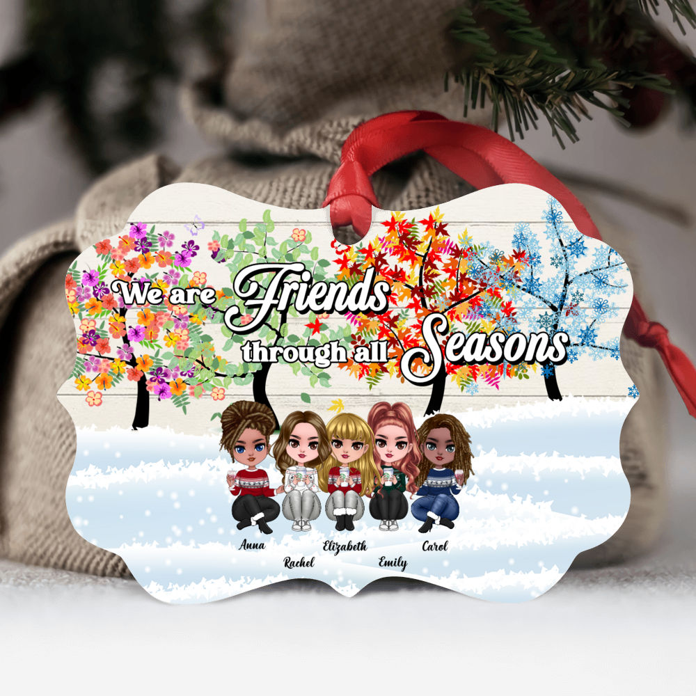 Ornament)　friends　are　Besties　Medallion　Ornament　(Alluminium　We　through　all　seasons