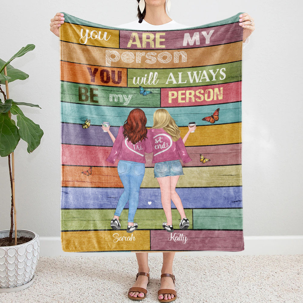 Best friends - You are my person, You will always be my person (Pink Ver 1) - Fleece Blanket - Personalized Blanket