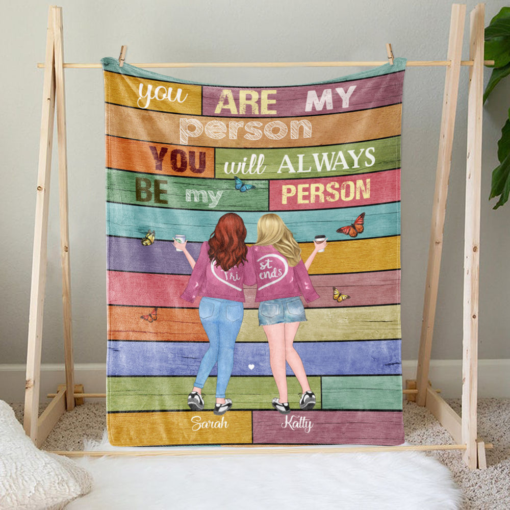 Best friends - You are my person, You will always be my person (Pink Ver 1) - Fleece Blanket - Personalized Blanket_1