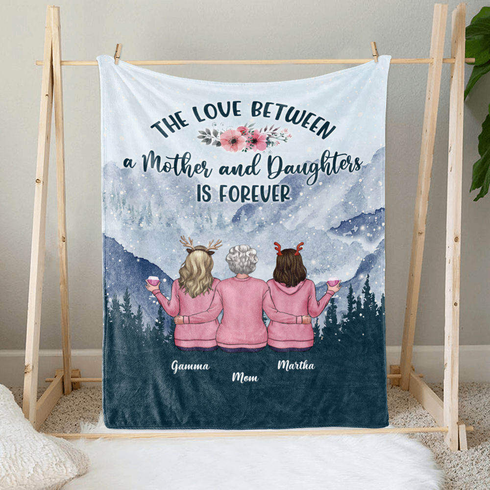Personalized Blanket - Mother's Day Best Seller 2023 Collection - Christmas Gift - The love between a mother and daughters is forever_2