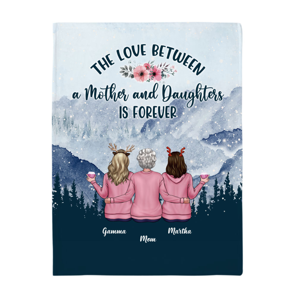 Personalized Blanket - Mother's Day Best Seller 2023 Collection - Christmas Gift - The love between a mother and daughters is forever_3