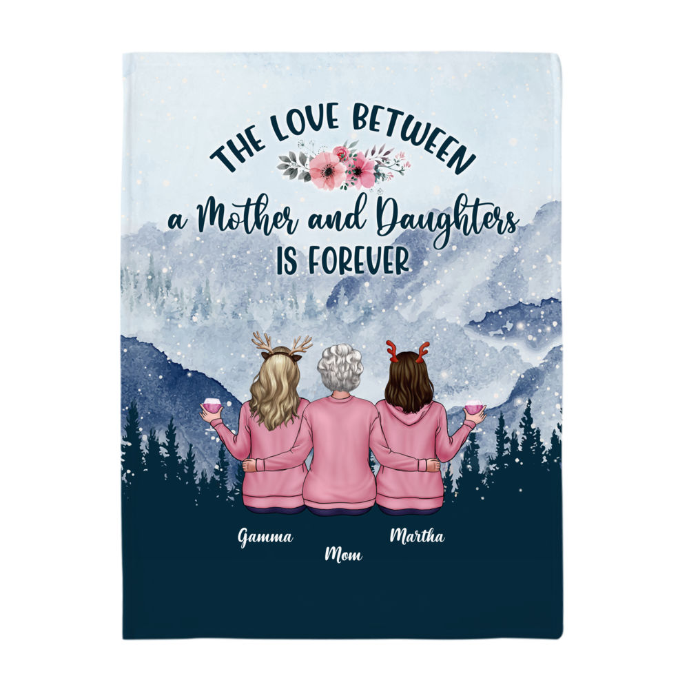 Mother's Day Best Seller 2023 Collection - Christmas Gift - The love between a mother and daughters is forever - Personalized Blanket_3