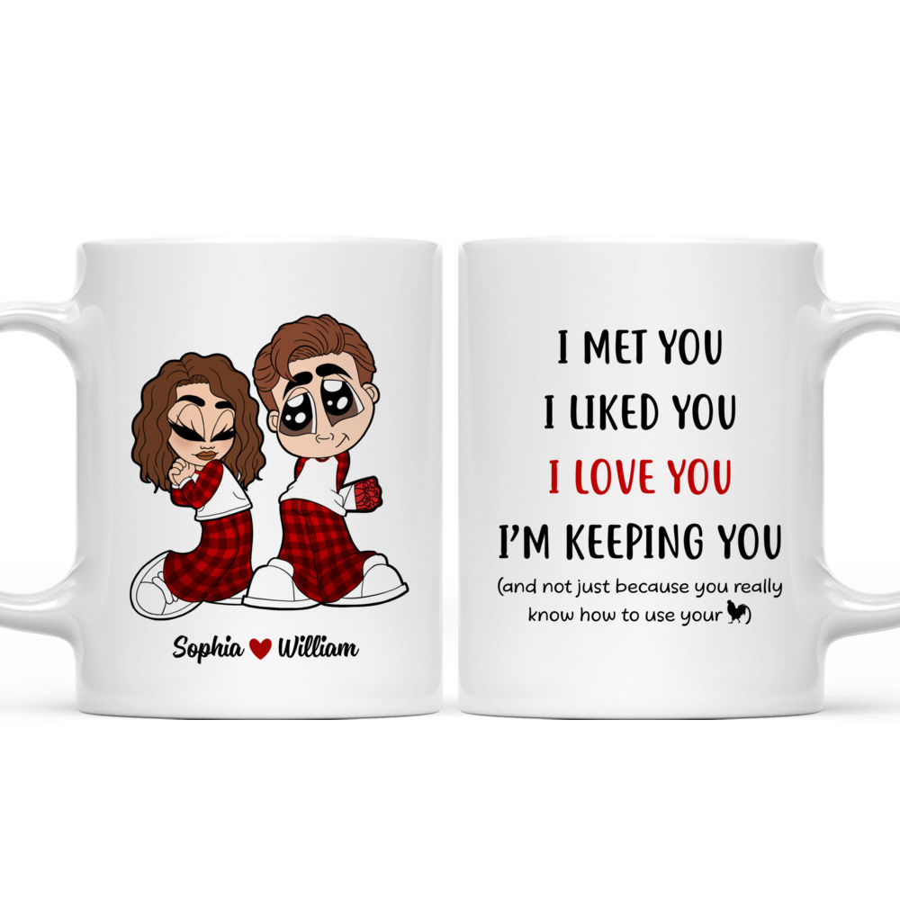 Personalized Mug - Lovebirds - I Met You I Liked You I Love You I'm Keeping You - Valentine's Gifts For Couples (1027-1)_3