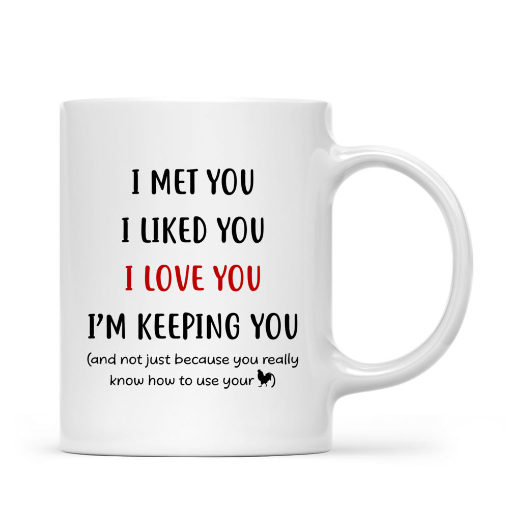Personalized Mug - Lovebirds - I Met You I Liked You I Love You I'm Keeping You - Valentine's Gifts For Couples (1027-1)_2