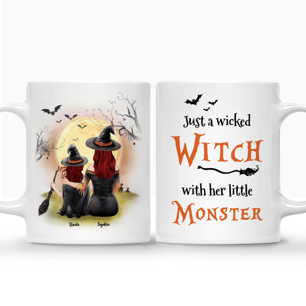 Personalized Mug - Witch Family - Just a wicked witch with her little monster_3