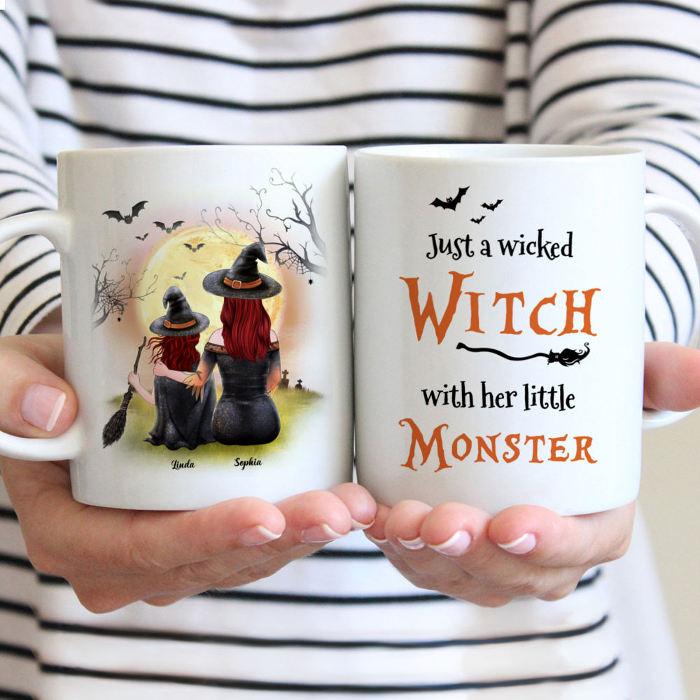 Personalized Mug - Witch Family - Just a wicked witch with her little monster