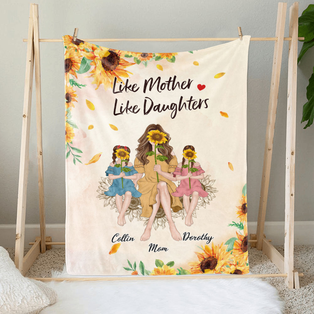 Mother daughter promptness fleece blanket