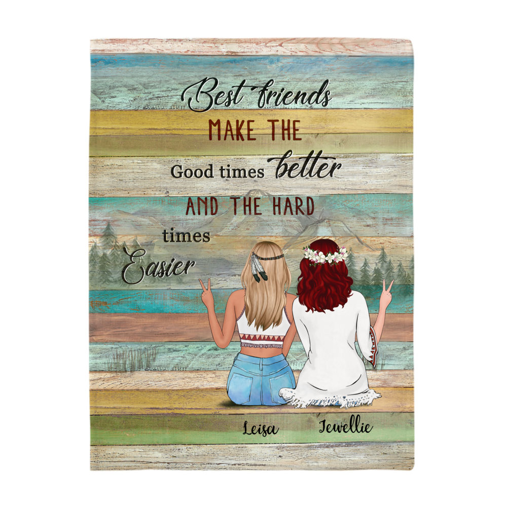 Personalized Fleece Blanket - Best Friends Make The Good Times Better