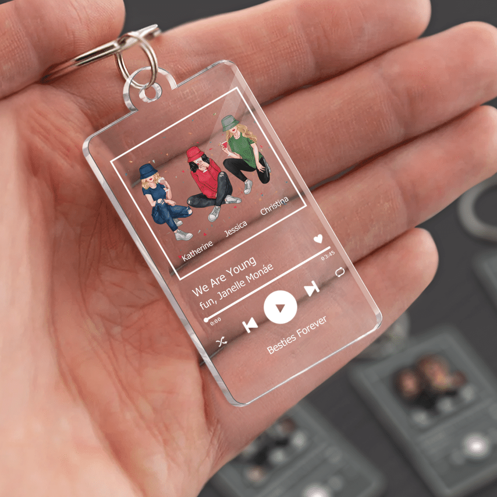 Customizable Song Keychain  Spotify Inspired Customizable