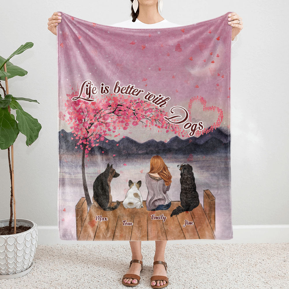 FurReal Blanket - Man/Women, Dog and Cat - Fur Mama (Custom Blankets - Cat  Lover, Dog Lover Gifts) Christmas Gifts