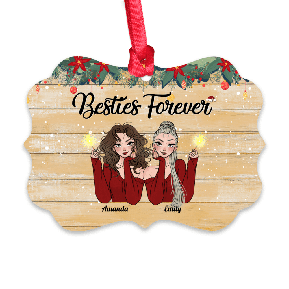 Xmas Ornament - Christmas Gifts For Sisters/Best Friends - Besties Forever (1109)