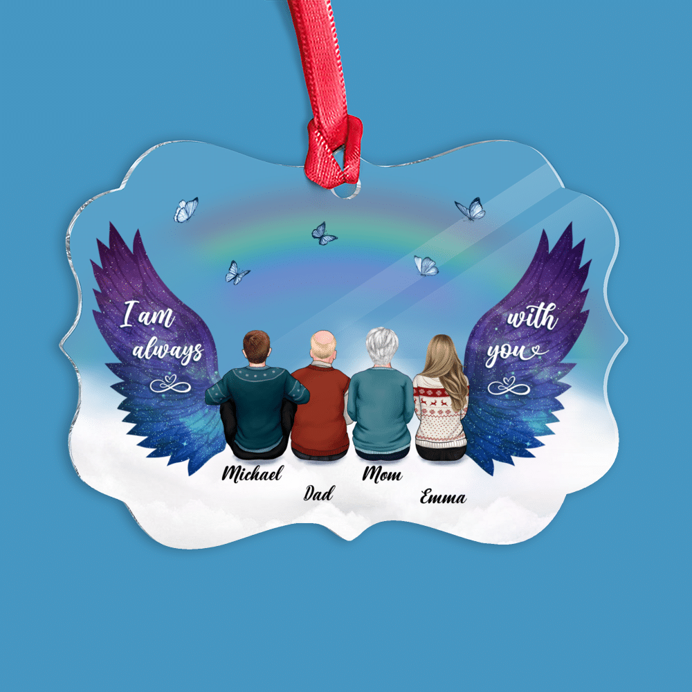 Personalized Ornament - Transparent Christmas Ornament - Heaven - I am always with you (Custom Acrylic Medallion Ornament)_2
