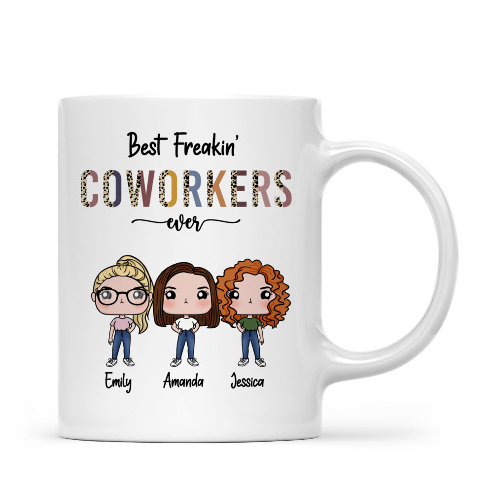 Work Bestie Figures - Best Freakin Coworkers Ever - Farewell Gifts - Birthday Gifts, Christmas Gifts For Coworkers (1113) - Personalized Mug_4