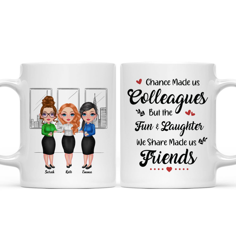 Colleague Mug - Chance Made us Colleagues But The Fun & Laughter We Share Made us Friends - Personalized Mug_3