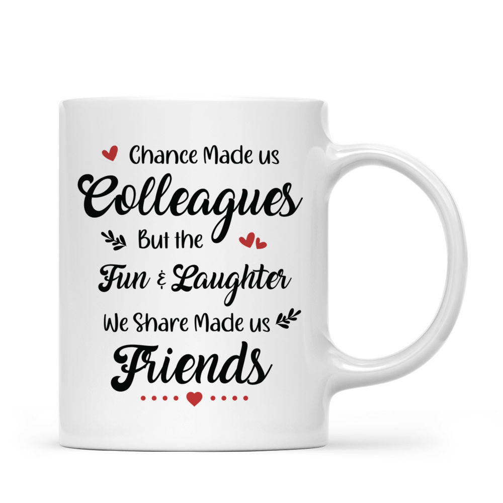 Colleague Mug - Chance Made us Colleagues But The Fun & Laughter We Share Made us Friends - Personalized Mug_2