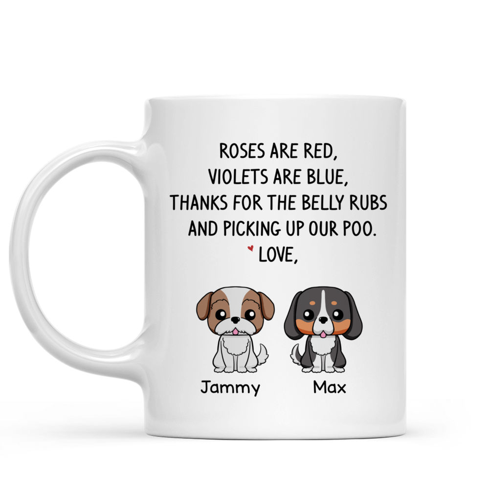Roses are Red Violets Are Blue, Personalized Mug, Custom Gift for Dog Lovers
