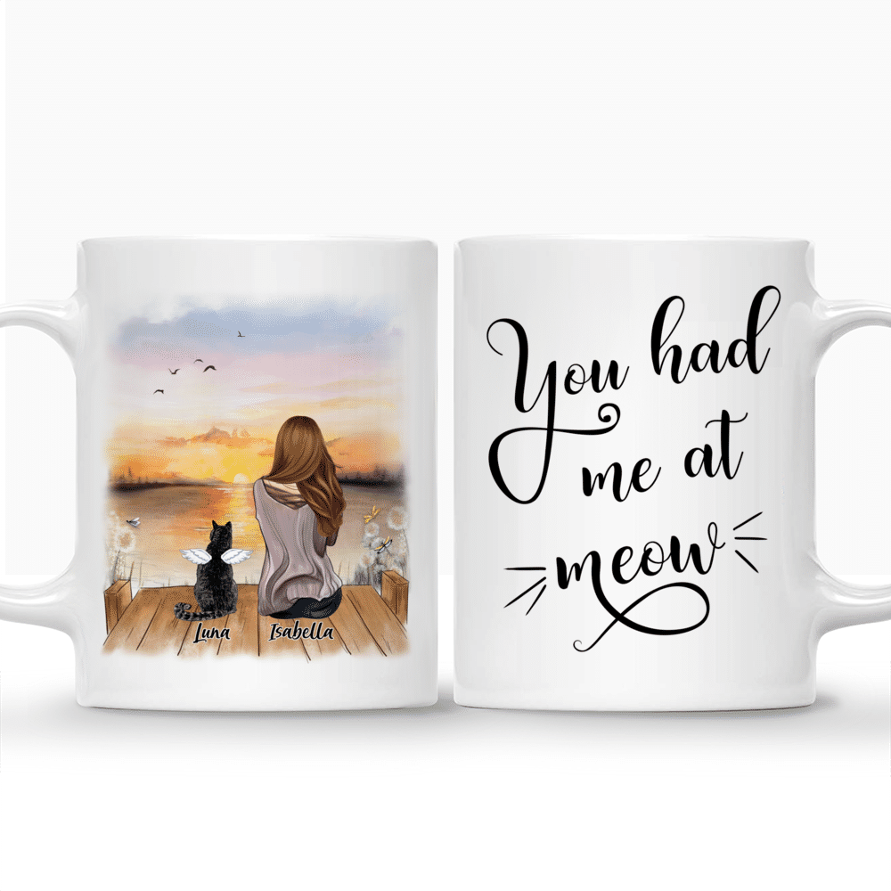 Girl And Cats - You had me at Meow - Personalized Mug_3