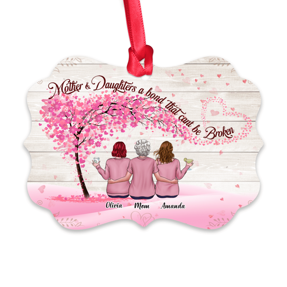 Personalized Ornament - Mother & Daughters - Mother and Daughters A Bond that Can't be Broken_2