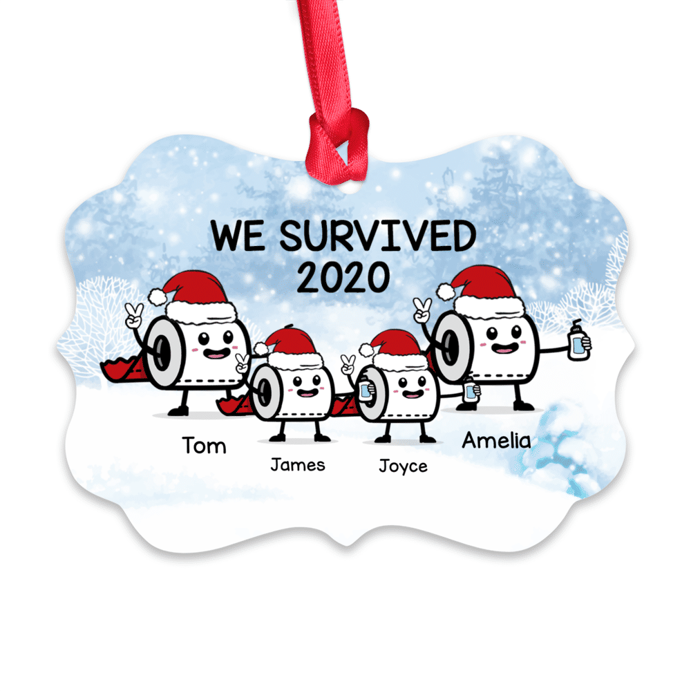 Personalized Christmas Ornament - WE SURVIVED 2020