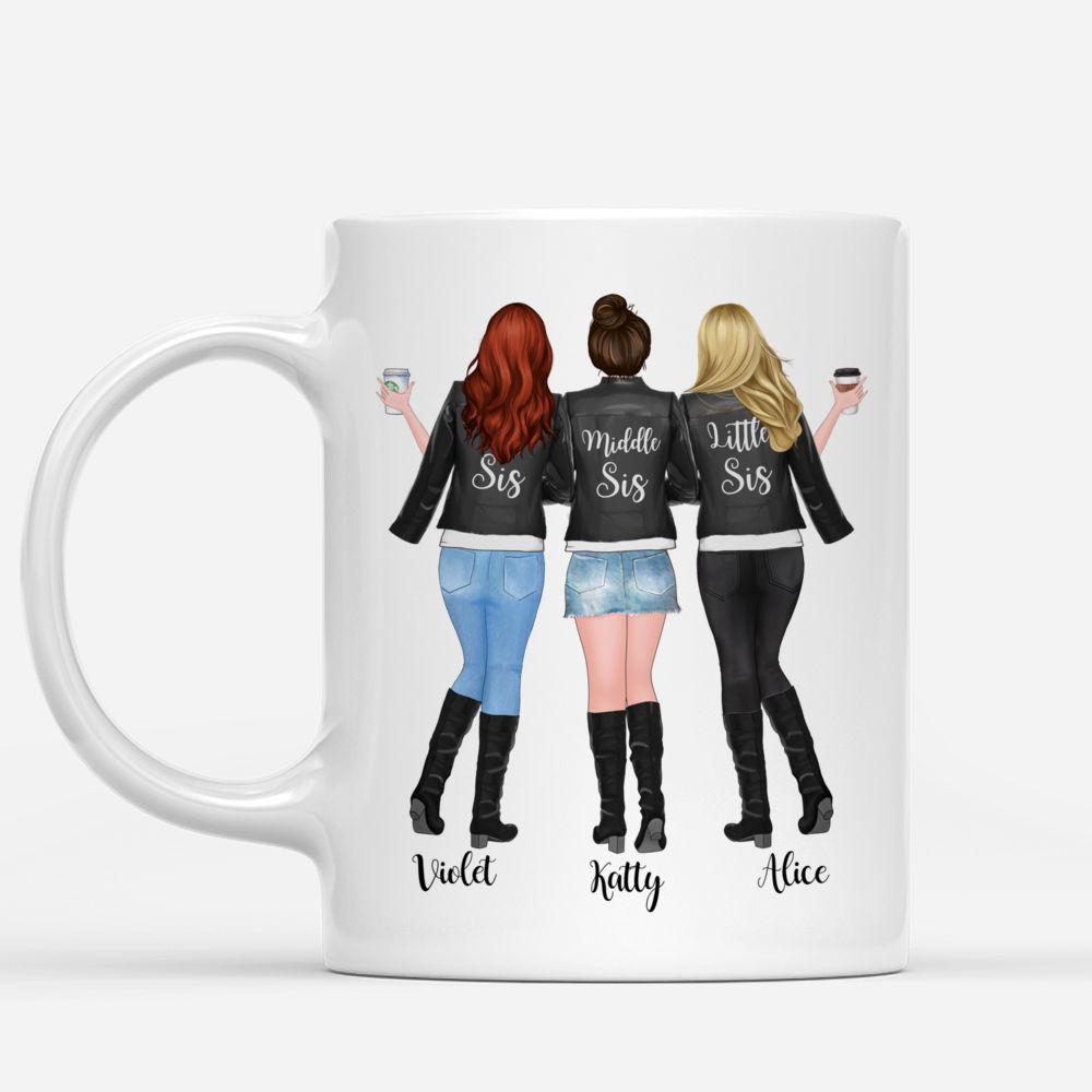 Personalized Mug - Up to 5 Sisters - Life is better with Sisters (Ver 3) - Black_1