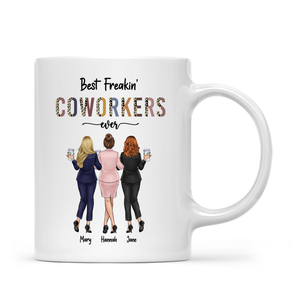 Personalized Mug - Colleague Mug 2023 - Best Freakin' Coworkers Ever - Up to 6 Ladies - Christmas Gifts for Work Besties_2