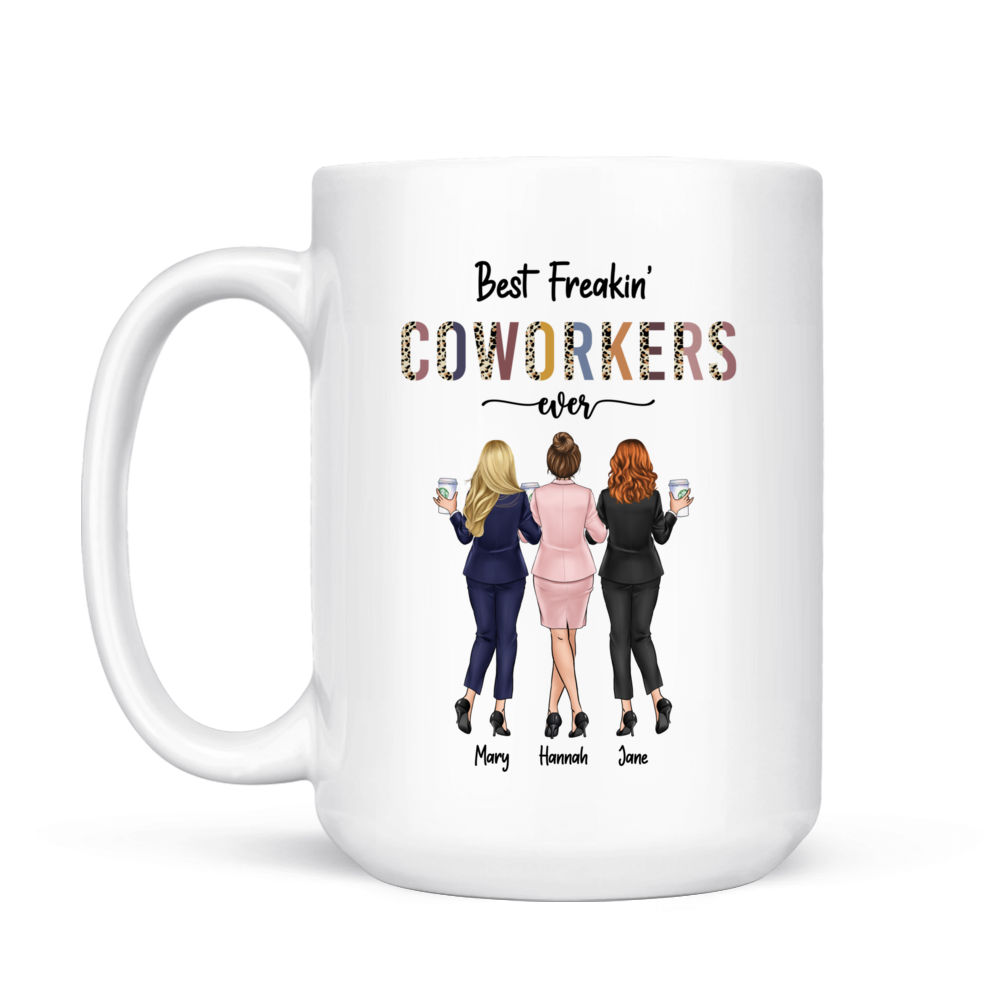 Emotional support coworker - Retro co worker gift Two-Tone Coffee Mug