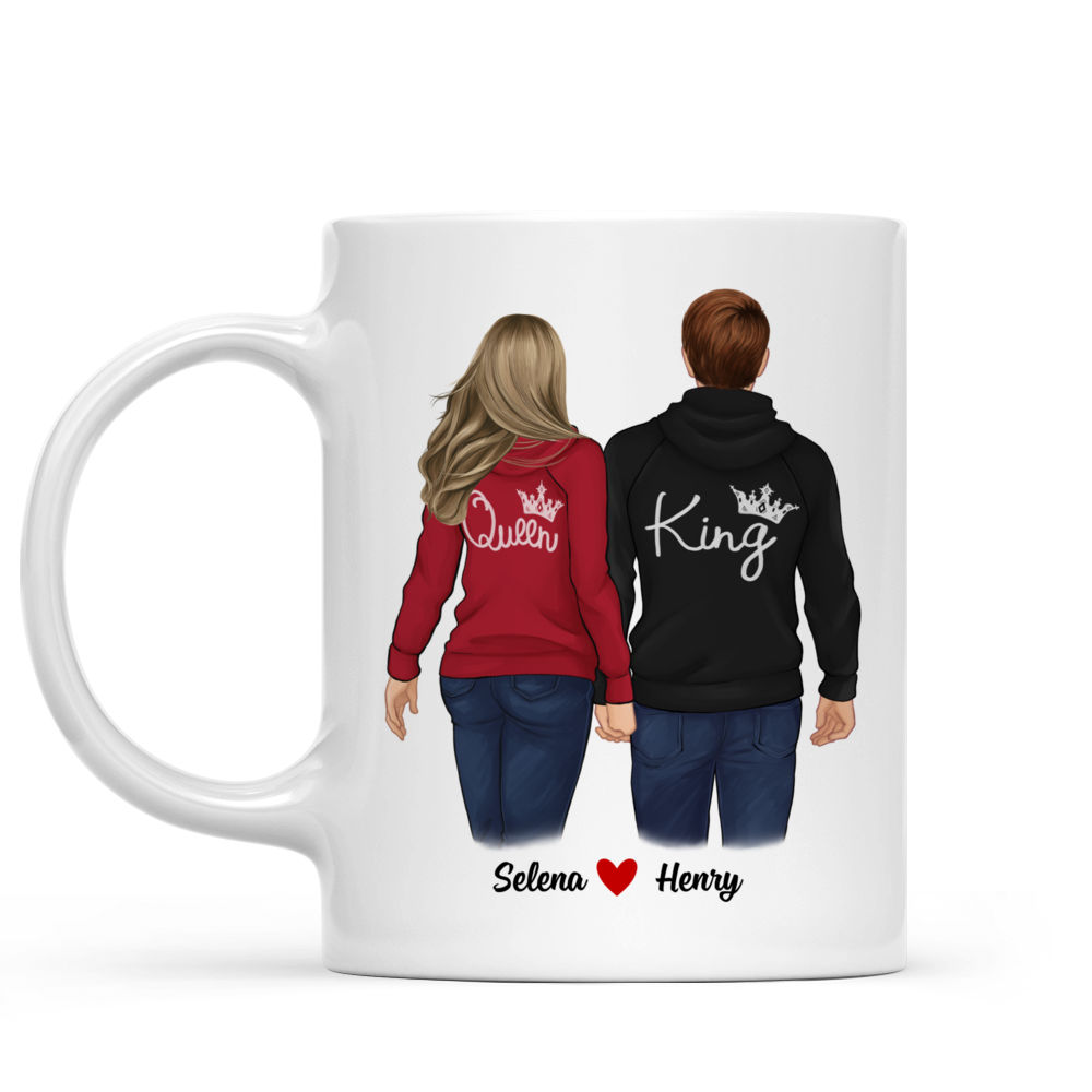 Hoodie Couple - God Blessed The Broken Road That Led Me Straight To You - Valentine's Day Gifts, Couple Mug - Personalized Mug_1