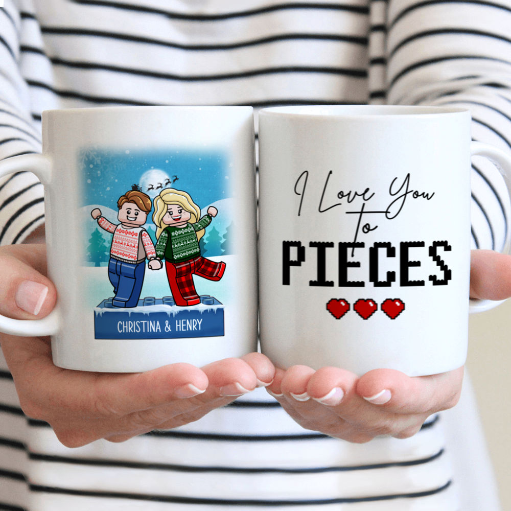 Couple Figure - Gifts For Couple - I love you to pieces - Valentine's Day Gifts For Her, Him, Wife, Husband, Girlfriend - Personalized Mug