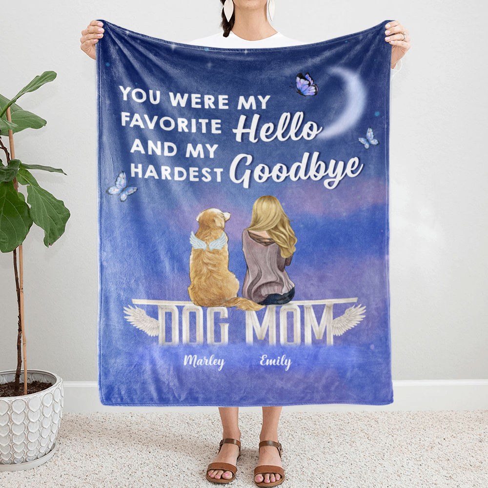 Little Hugs From Heaven Dog Mom You Were My Favorite Hello And My Hardest Goodbye (Dog