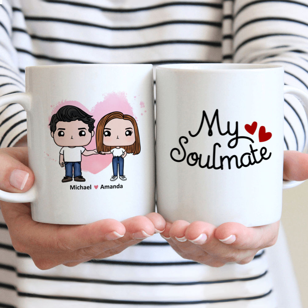 Personalized Mug - The Best Gift for Valentine's Day - Couple Figure - My Soulmate - Gifts For Couple