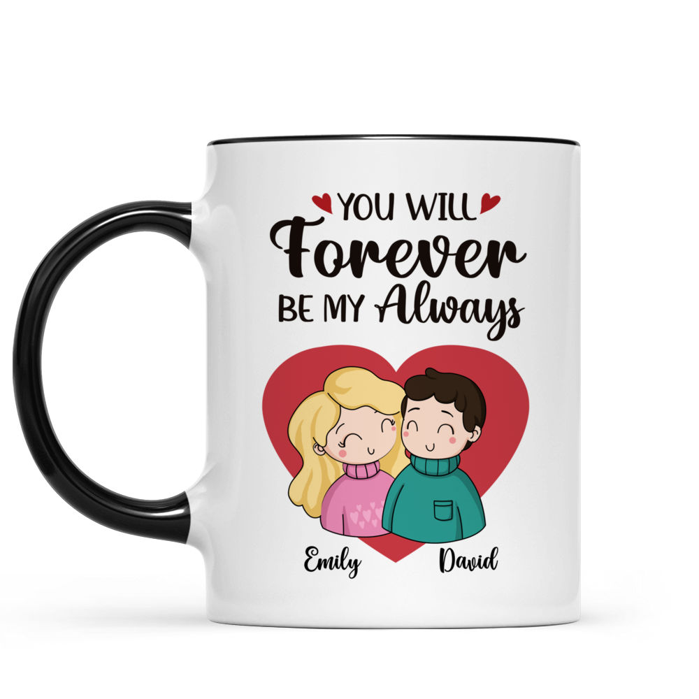 Personalized White Ceramic Mug With Love Couple |Callie - CALLIE