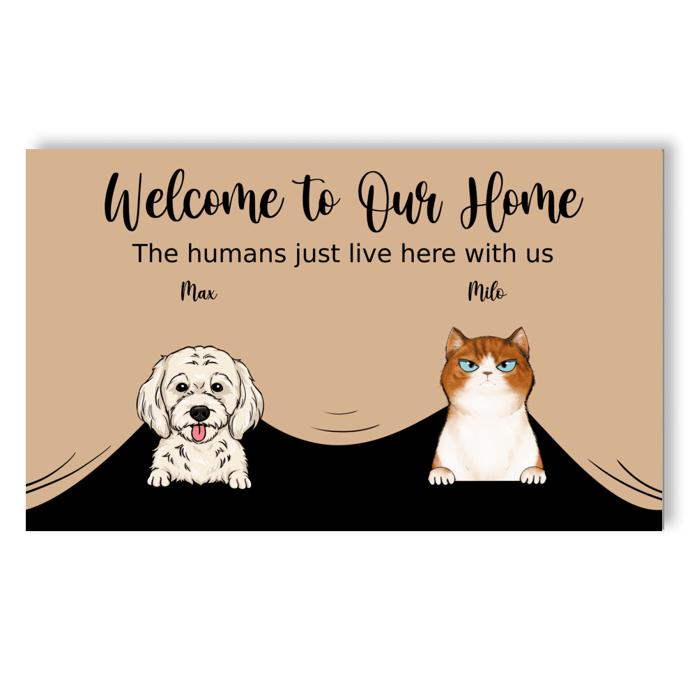 Live Love Rescue Dog / Cat Custom Welcome Mat