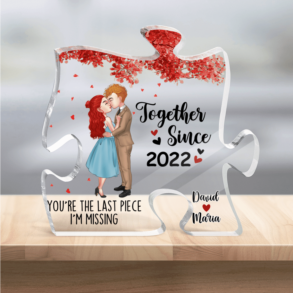 Personalized Desktop - Couple Plaque - Together since... - Custom Gift for couple_1