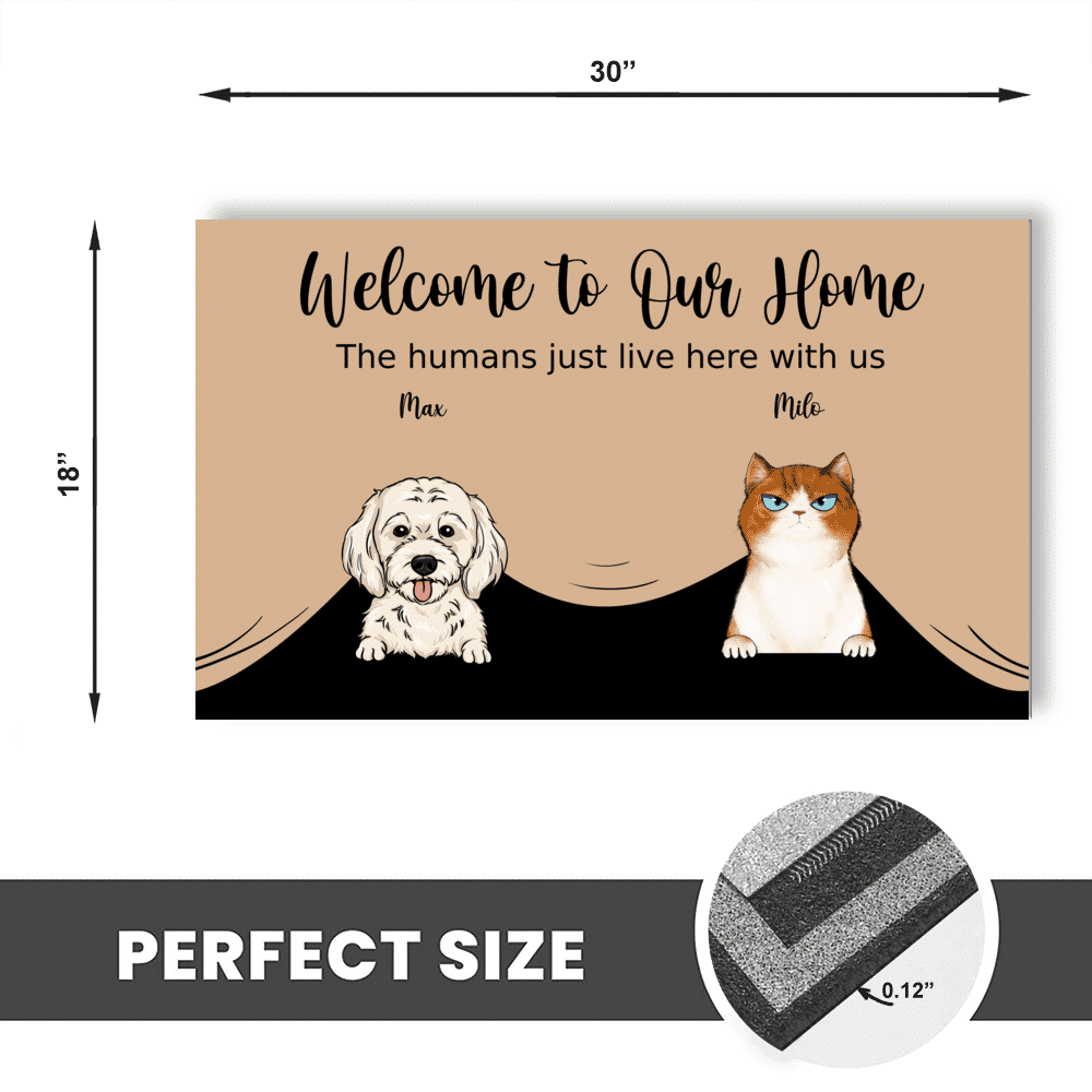 Welcome Personalized Dog Doormat DM-PT185 — CUSTOMA2Z