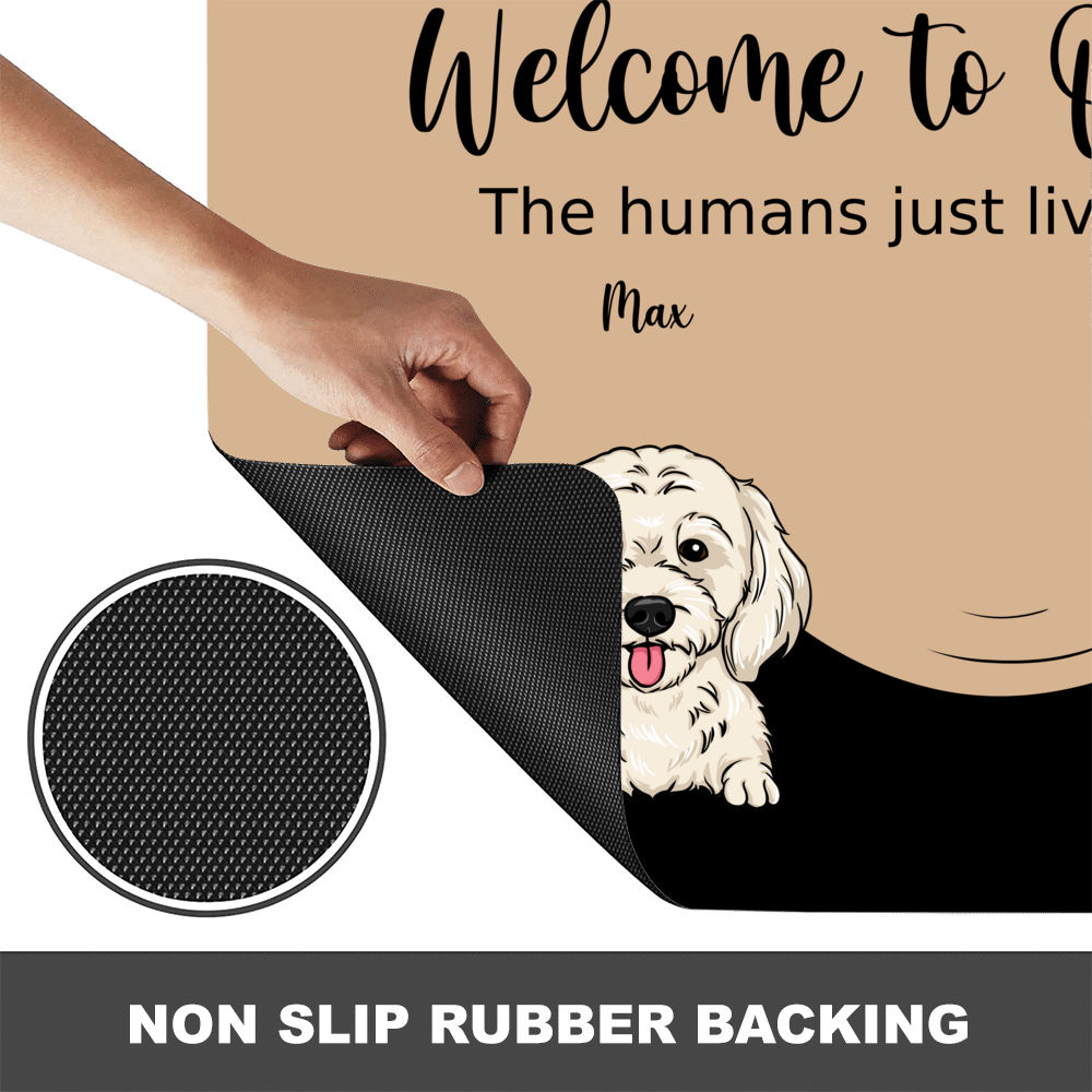 Cute Dog Mat With Lovely Message  Non Slip Pet Food Mat With Easy Cle –  Julia Martin Designs