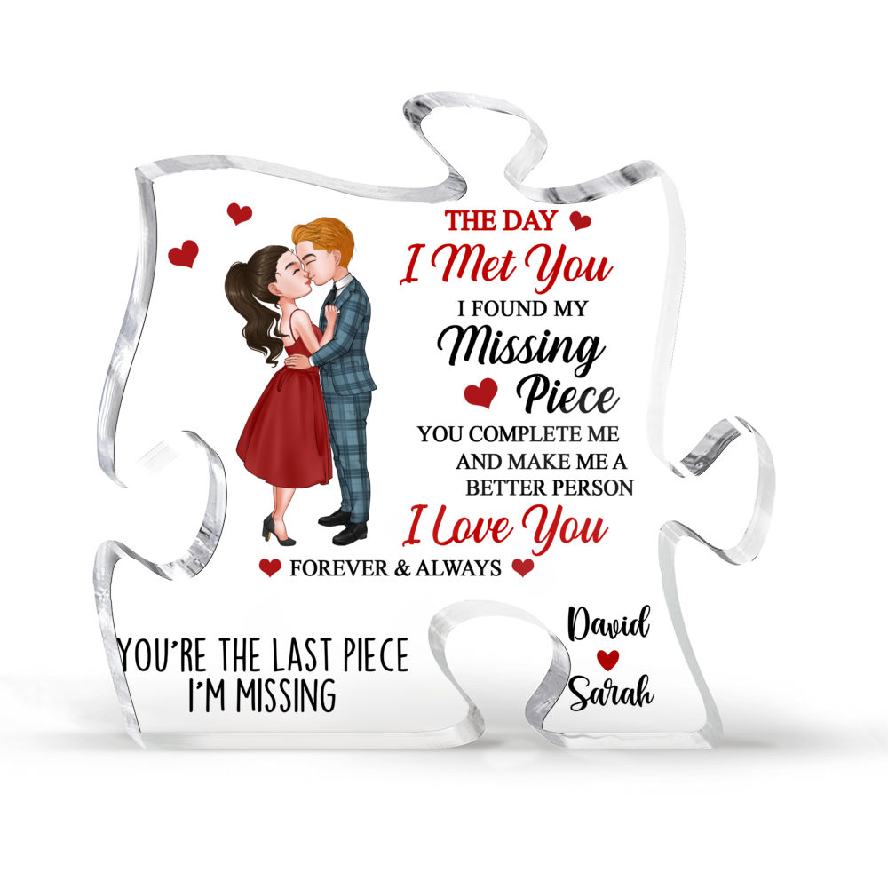 Personalized Desktop - Puzzle Acrylic Plaque - Gifts For Couple