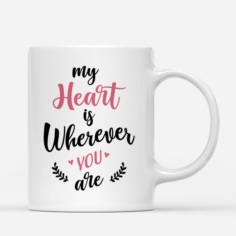 Personalized Mug - Couple Hugging Christmas - My Heart Is Wherever You Are._2