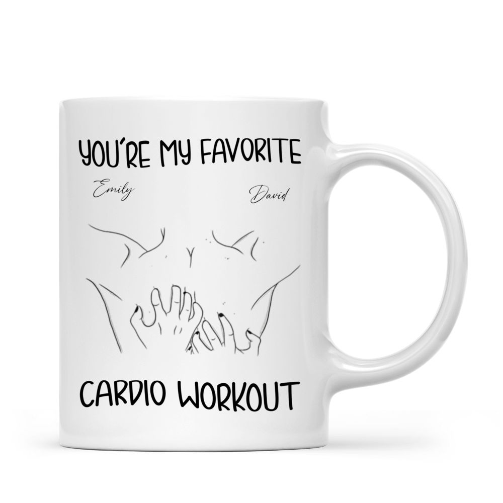 Personalized Mug - Funny Valentine's Day Gifts - You're My Favorite Cardio Workout -  Gift For Her/Him - Line Art Version 4_1