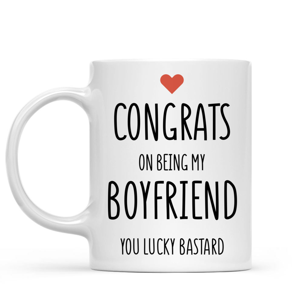 Personalized Mug - Funny Valentine's Day Gifts - Congrats on being my [Custom Title] - You lucky ...