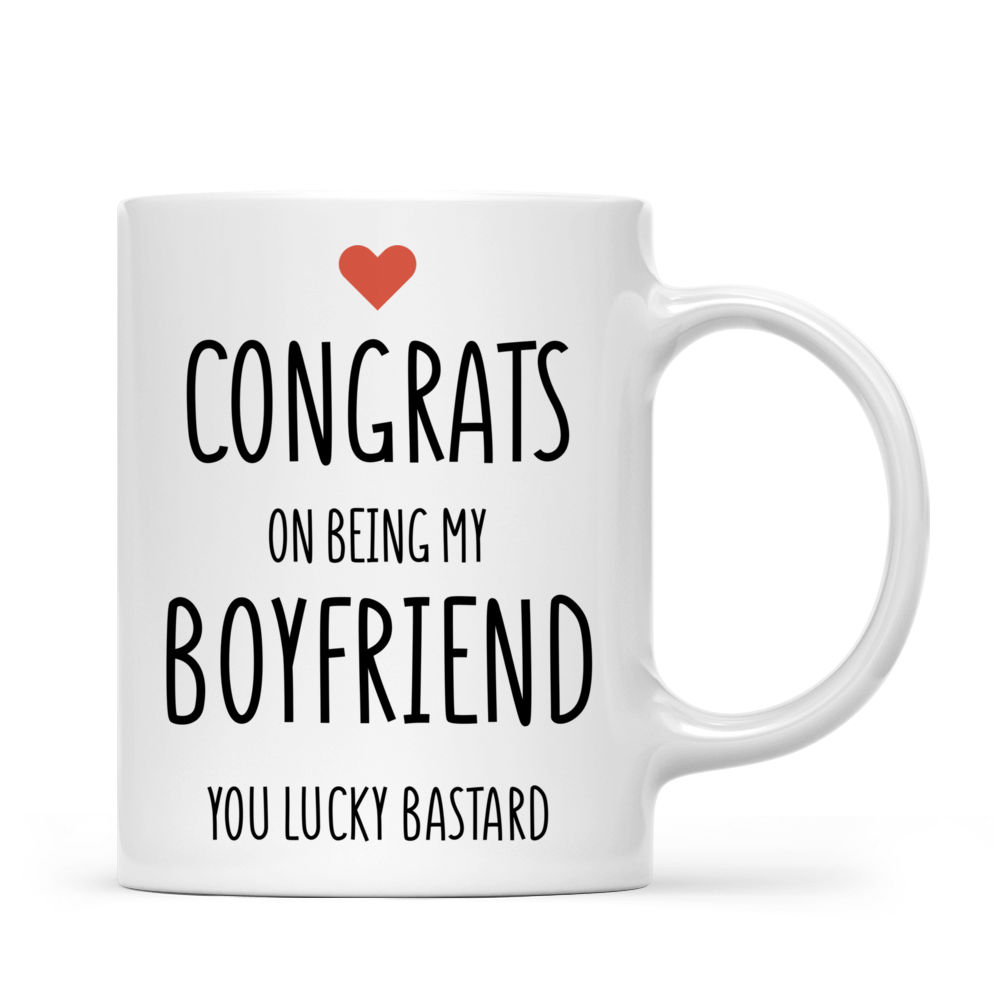 Personalized Mug - Funny Valentine's Day Gifts - Congrats on being my [Custom Title] - You lucky ..._1