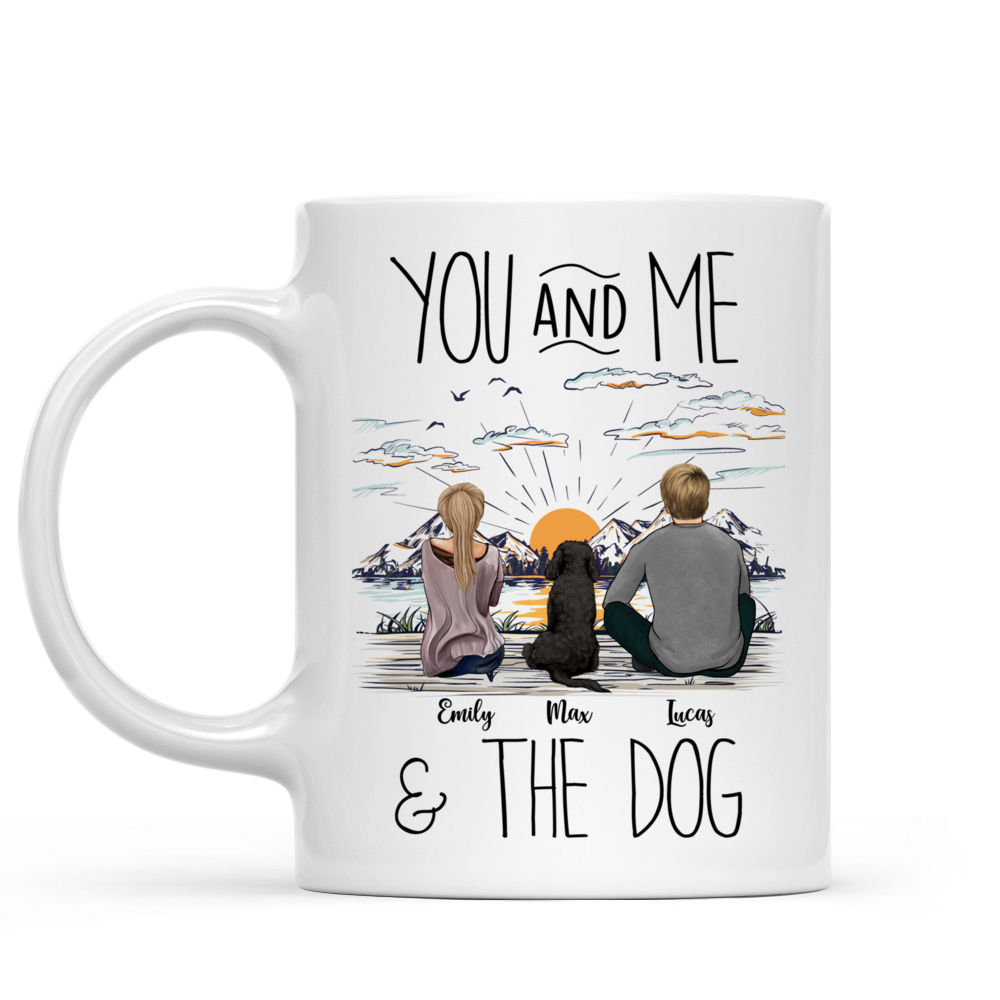 Personalized Mug - Custom Mug - Dog Lovers - You And Me & The Dog (22894) - Couple Gifts, Couple Mug, His and Hers Mugs_1