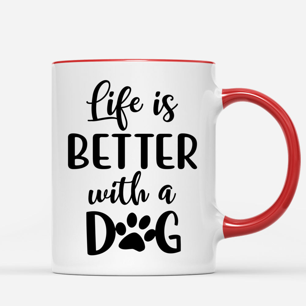 Personalized Man & Dog Christmas Mug - Life Is Better With A Dog_2