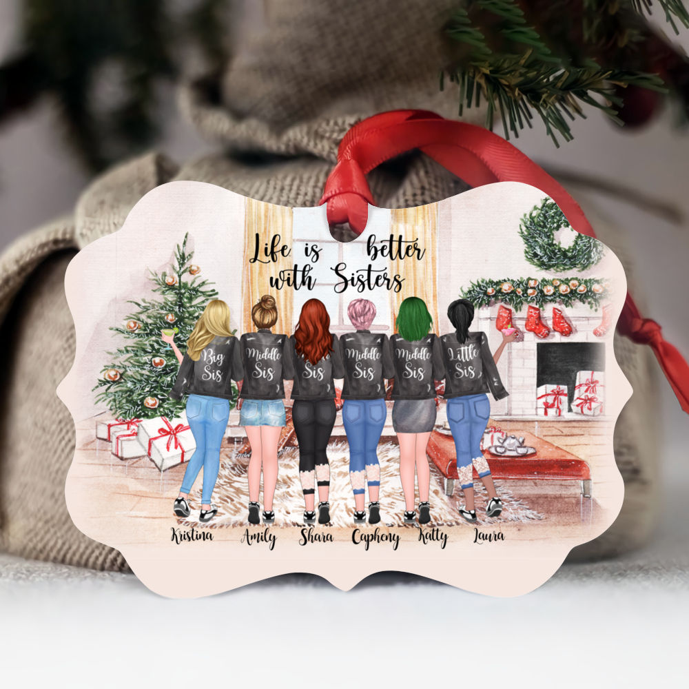 Round Christmas Tag - Six Clever Sisters