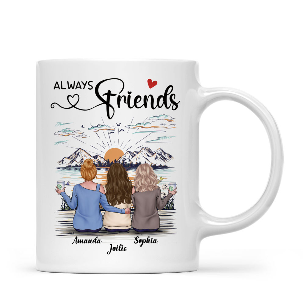 Personalized Mug - Sisters Friends Mug - Always friends - Best  Gift for Friendship_2