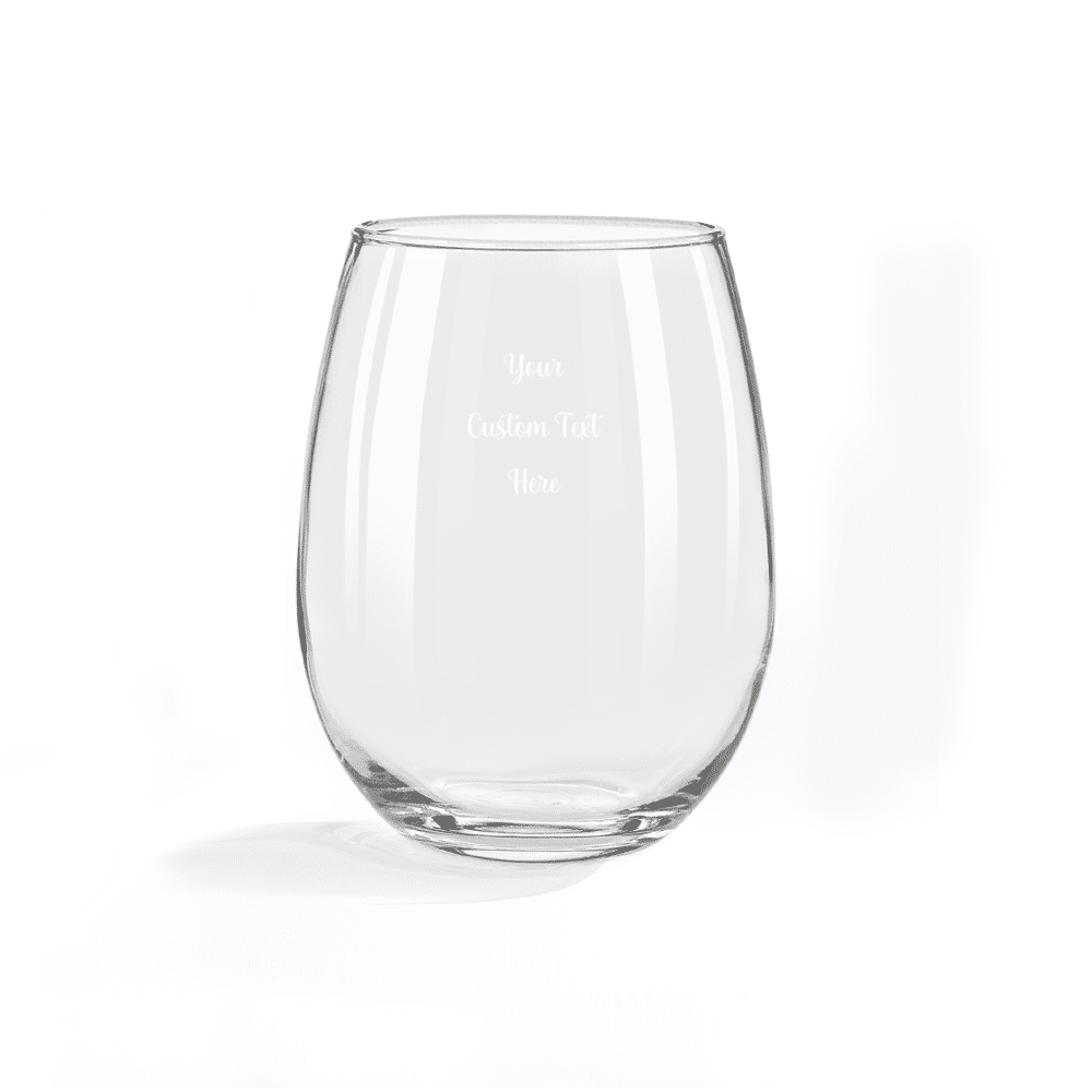 Owl Cat Stemless Wine Glass - etched glassware in 2023