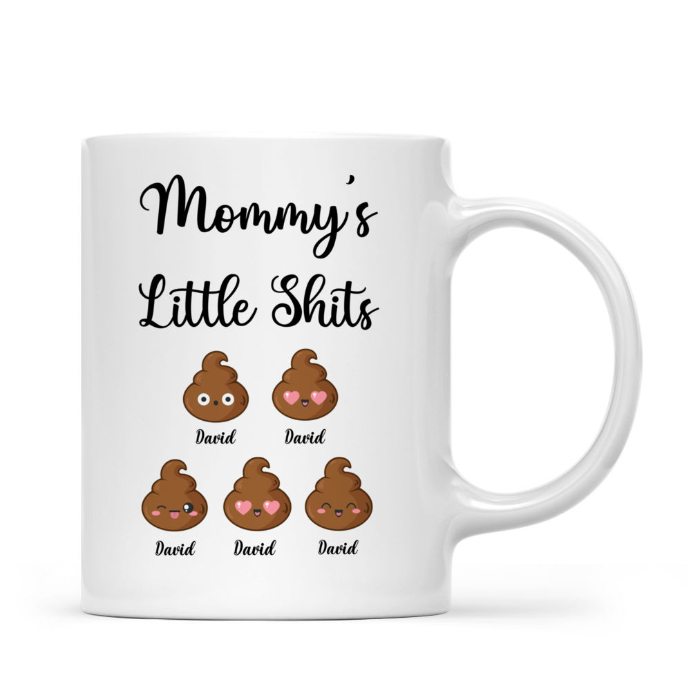 Mom's Favorite Turds - Gift For Mom, Grandma - Personalized Mug